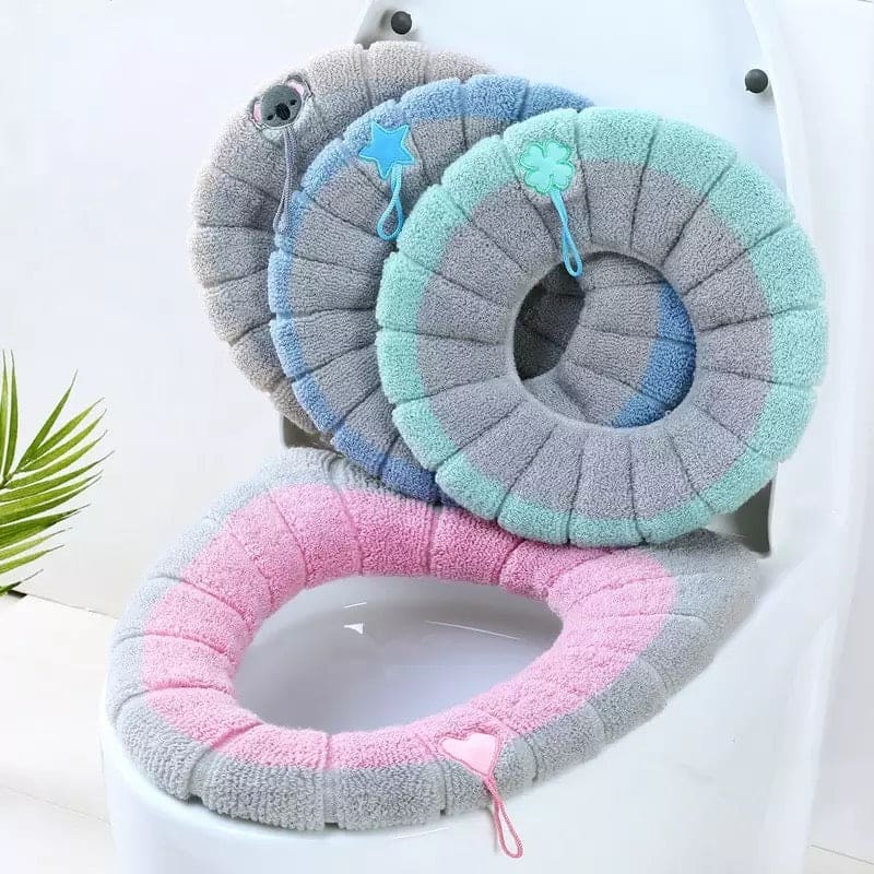 Warm Toilet Seat Cover Mat, Toilet Seat Lid Cover, Bathroom Toilet Pad Cushion With Handle, Stretchable Toilet Seat Cushioned Cloth, Thicker Soft Washable Toilet Warmer Warm Toilet Seat Cover Mat, Toilet Seat Lid Cover, Bathroom Toilet Pad Cushion With Handle, Stretchable Toilet Seat Cushioned Cloth, Thicker Soft Washable Toilet Warmer